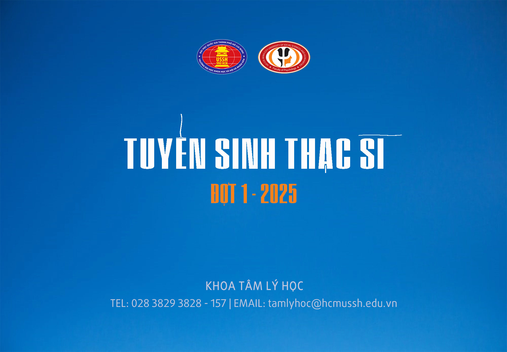 Thông báo Tuyển sinh trình độ Thạc sĩ đợt 1 năm 2025