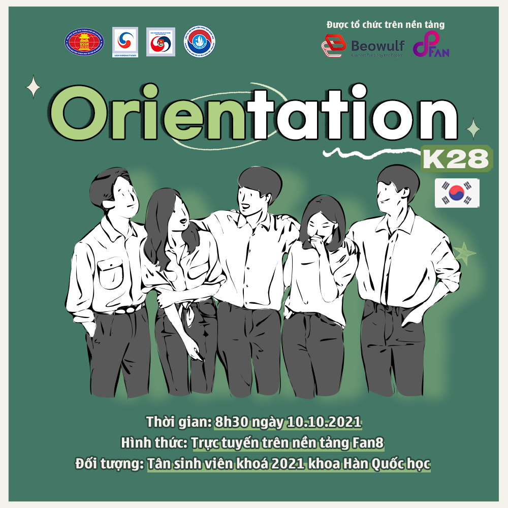Chương trình Orientation chào đón Tân sinh viên khóa 2021 của Khoa Hàn Quốc học