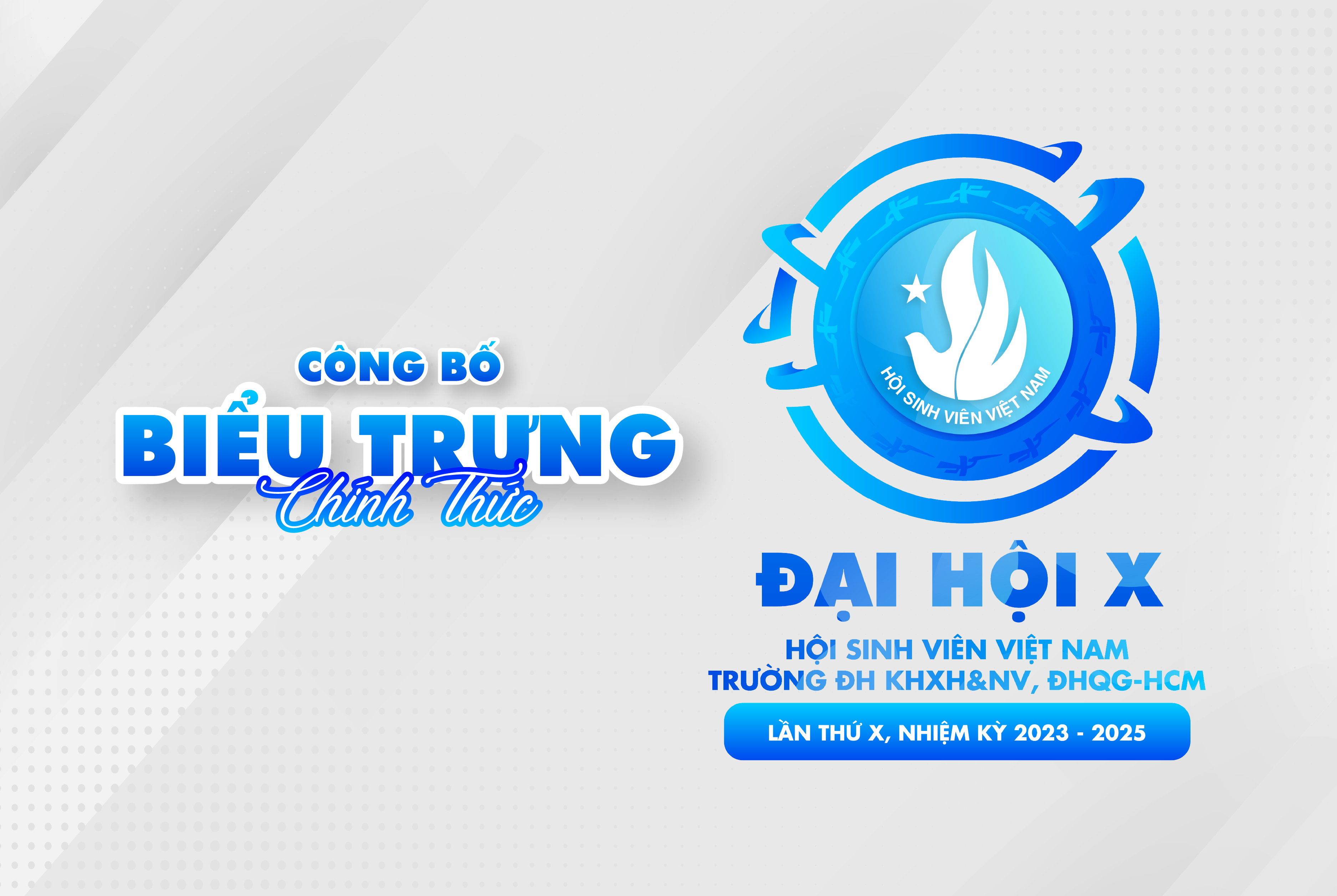 Biểu trưng chính thức Đại hội đại biểu Hội Sinh viên trường ĐH KHXH&NV lần thứ X, nhiệm kỳ 2023 - 2025