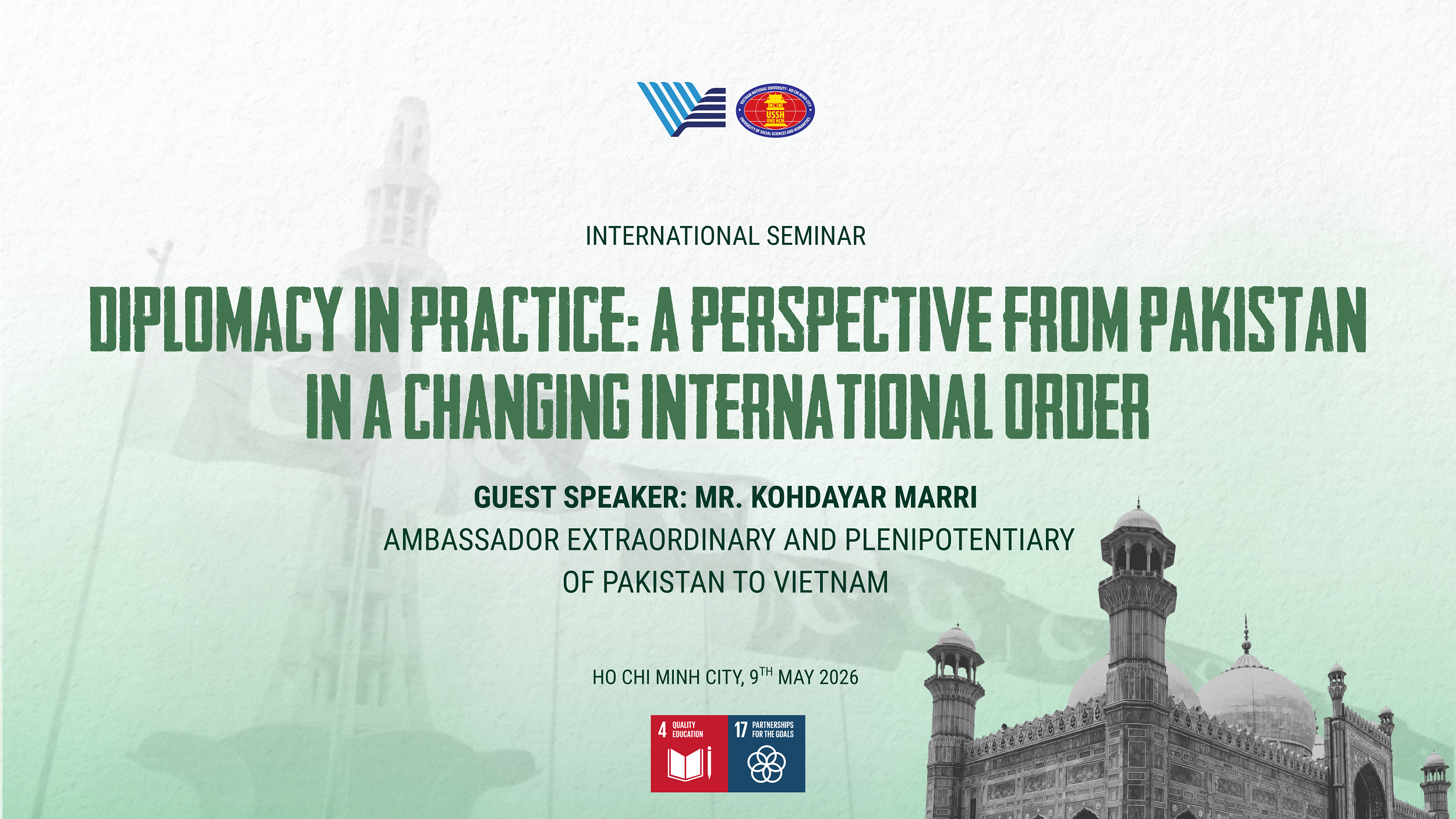International Scientific Seminar | Diplomacy in Practice: Perspectives from Pakistan in a Changing International Order