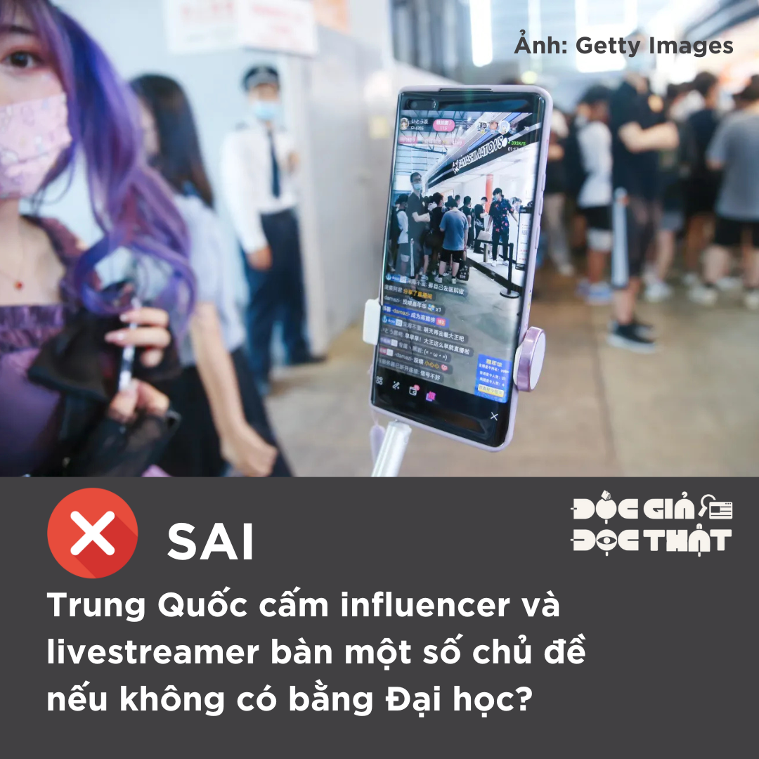 TRUNG QUỐC RA LUẬT MỚI CẤM INFLUENCER VÀ LIVESTREAMER BÀN MỘT SỐ CHỦ ĐỀ NẾU KHÔNG CÓ BẰNG ĐẠI HỌC?