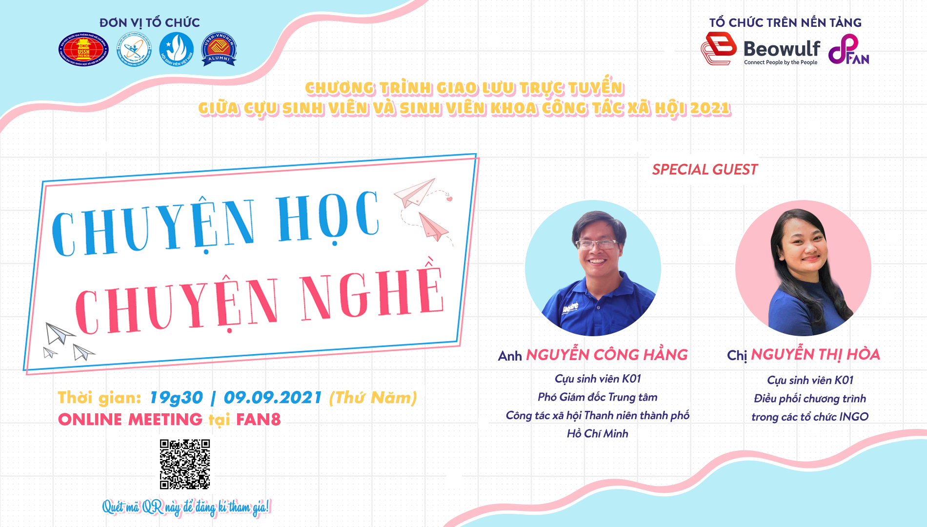 Chương trình Kết nối thế hệ Sinh viên Khoa Công tác xã hội chủ đề "Chuyện học - chuyện nghề"