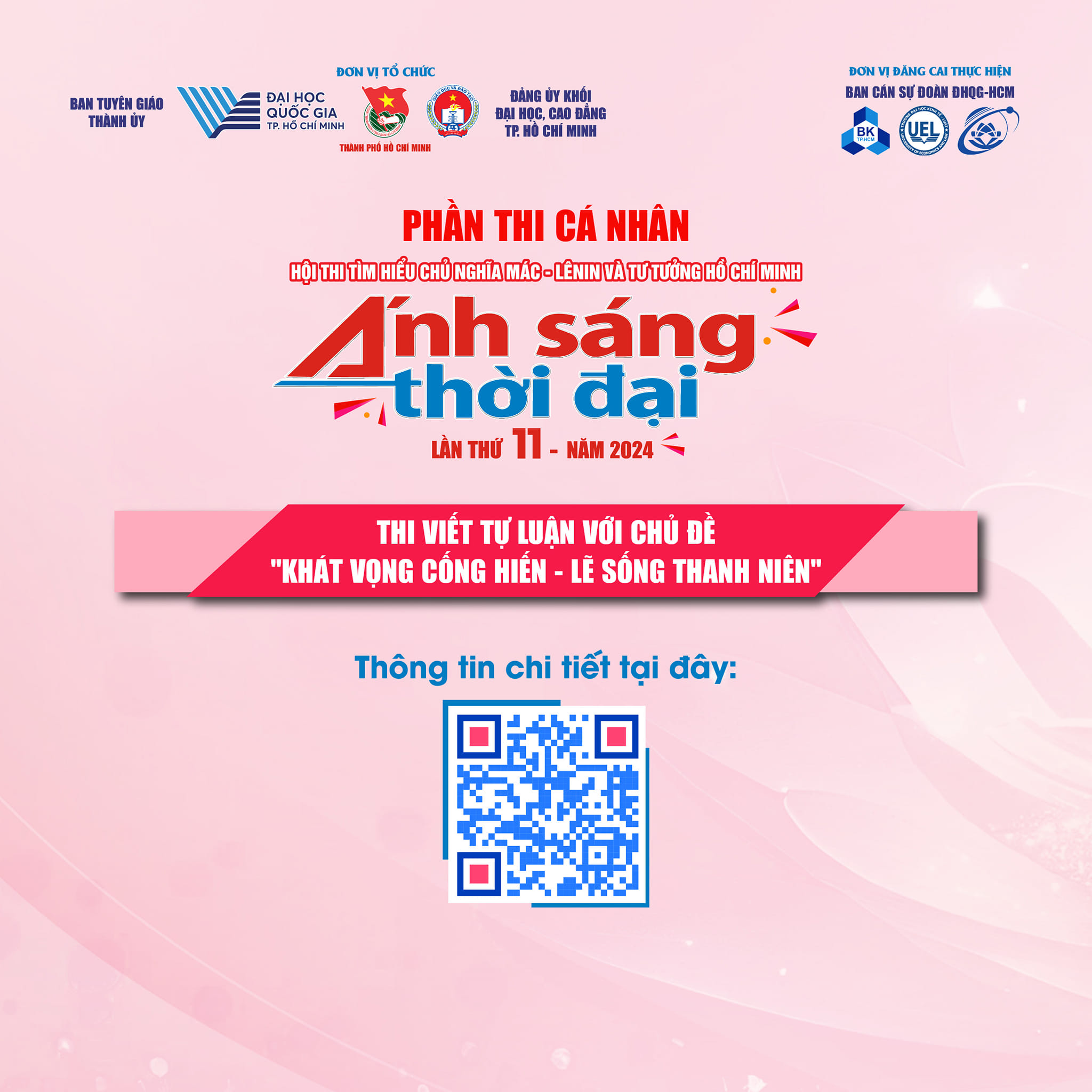 Tham gia phần thi cá nhân tại Hội thi tìm hiểu Chủ nghĩa Mác - Lênin, Tư tưởng Hồ Chí Minh “Ánh sáng thời đại’ lần thứ 11, năm 2024