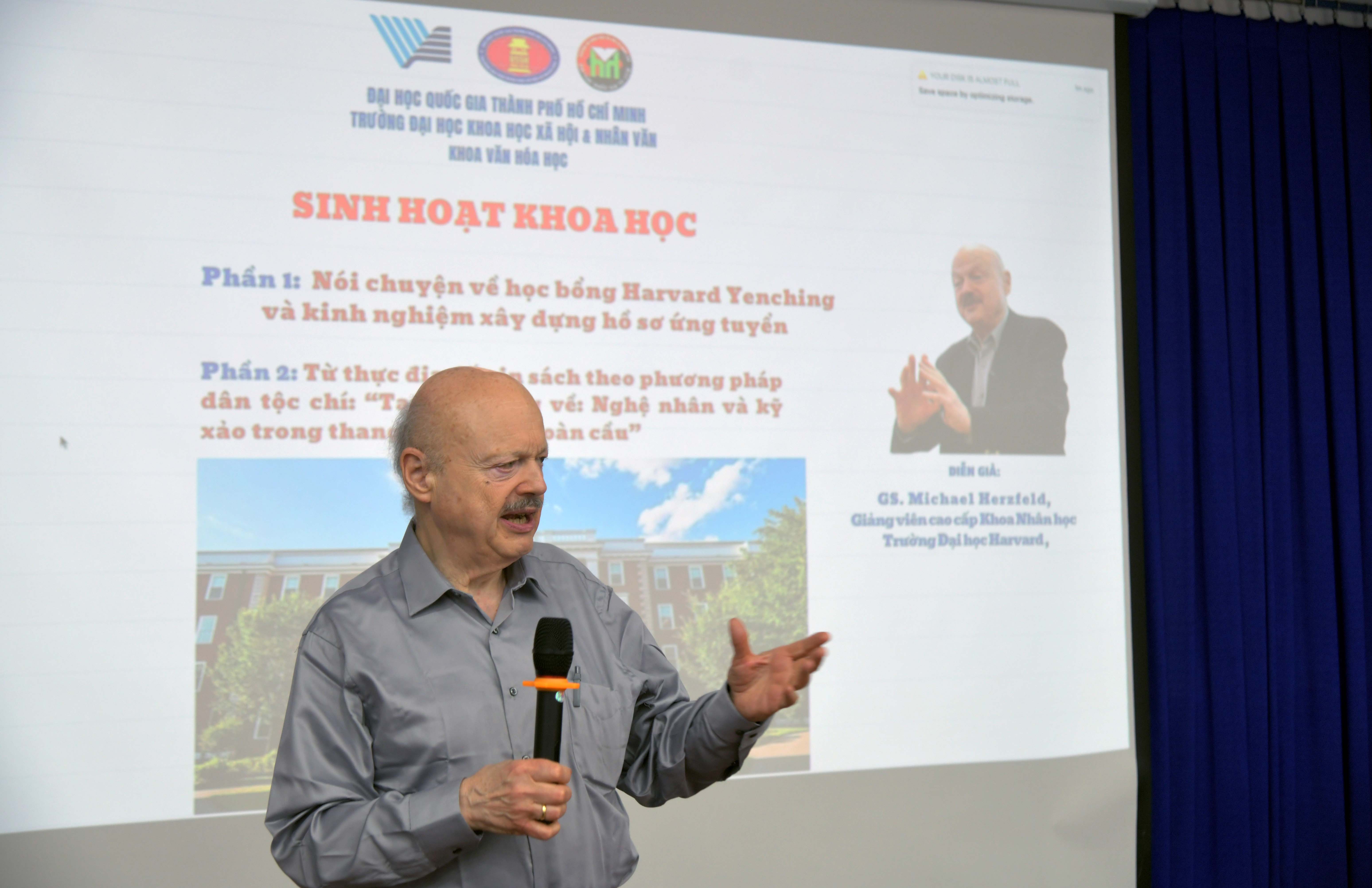 Kinh nghiệm xây dựng, ứng tuyển học bổng của Viện Harvard Yenching và câu chuyện từ thực địa đến in sách theo phương pháp dân tộc chí do GS.TS. Michael Herzfeld trình bày