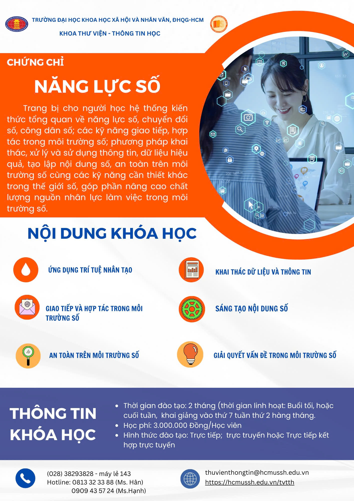 Thông báo chiêu sinh khóa bồi dưỡng và cấp chứng chỉ "năng lực số"