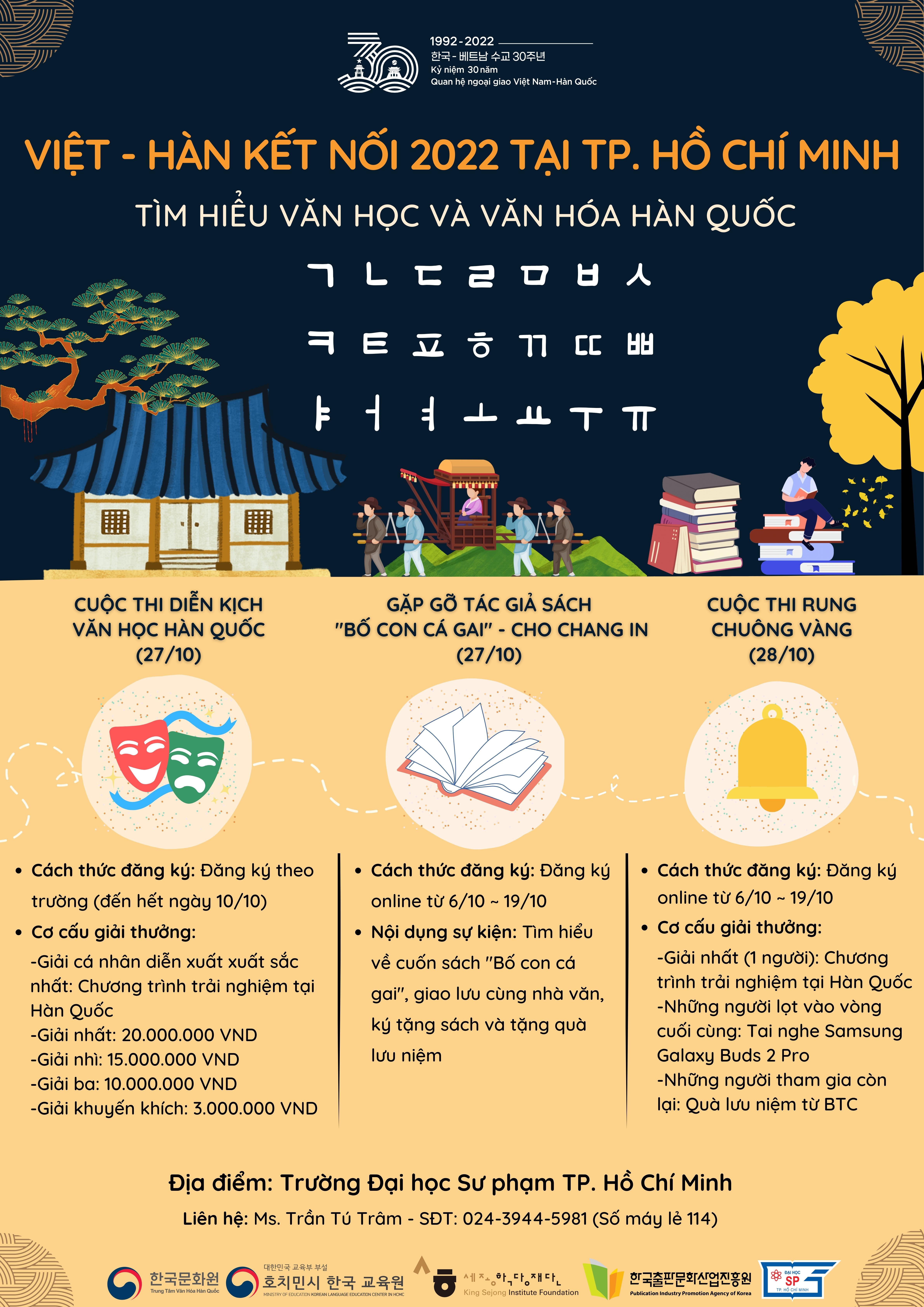 Chuỗi chương trình “Việt - Hàn Kết Nối 2022 tại TP. Hồ Chí Minh - Tìm hiểu văn học và văn hóa Hàn Quốc”