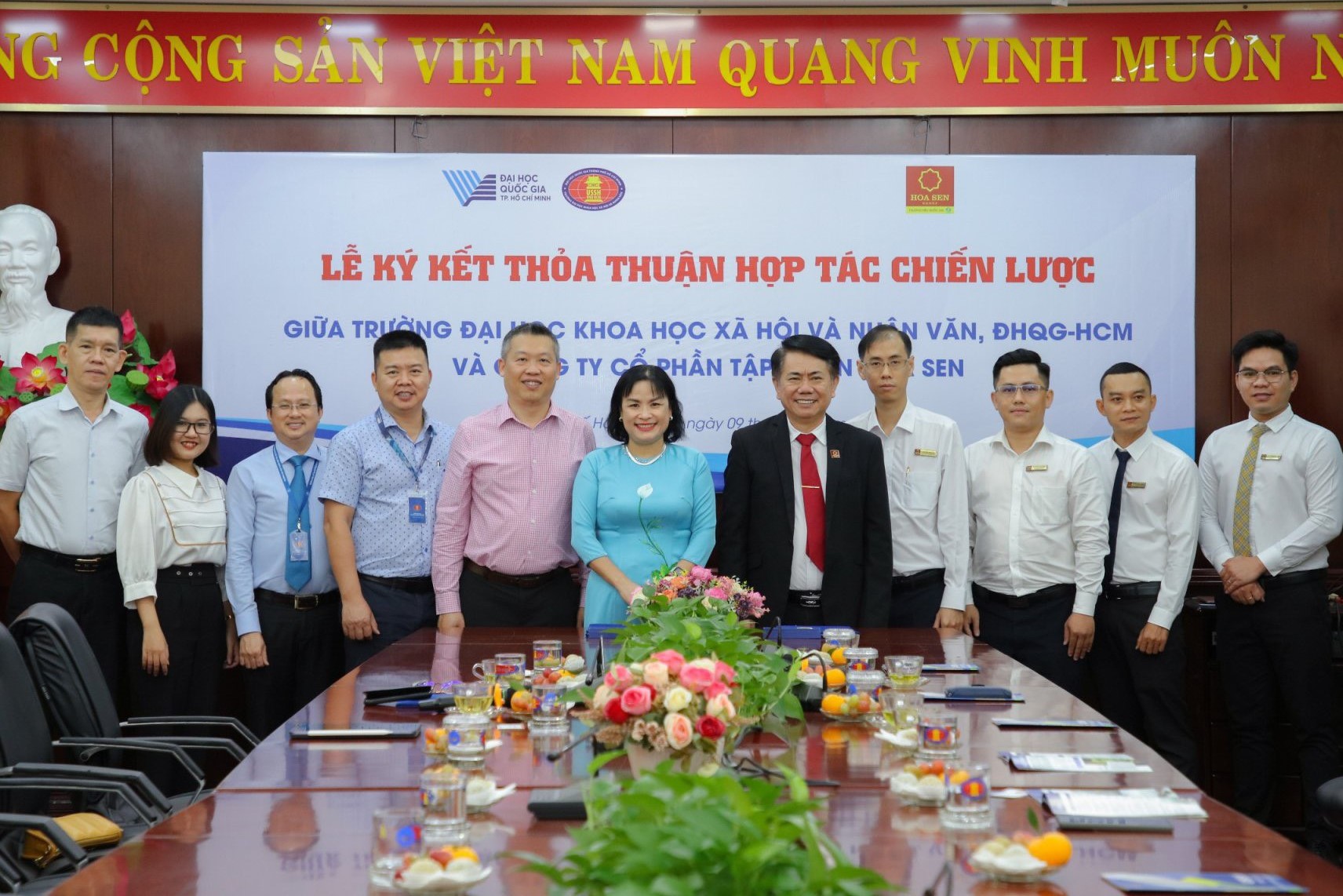 Nhà trường ký kết hợp tác với Công ty Cổ phần Tập đoàn Hoa Sen
