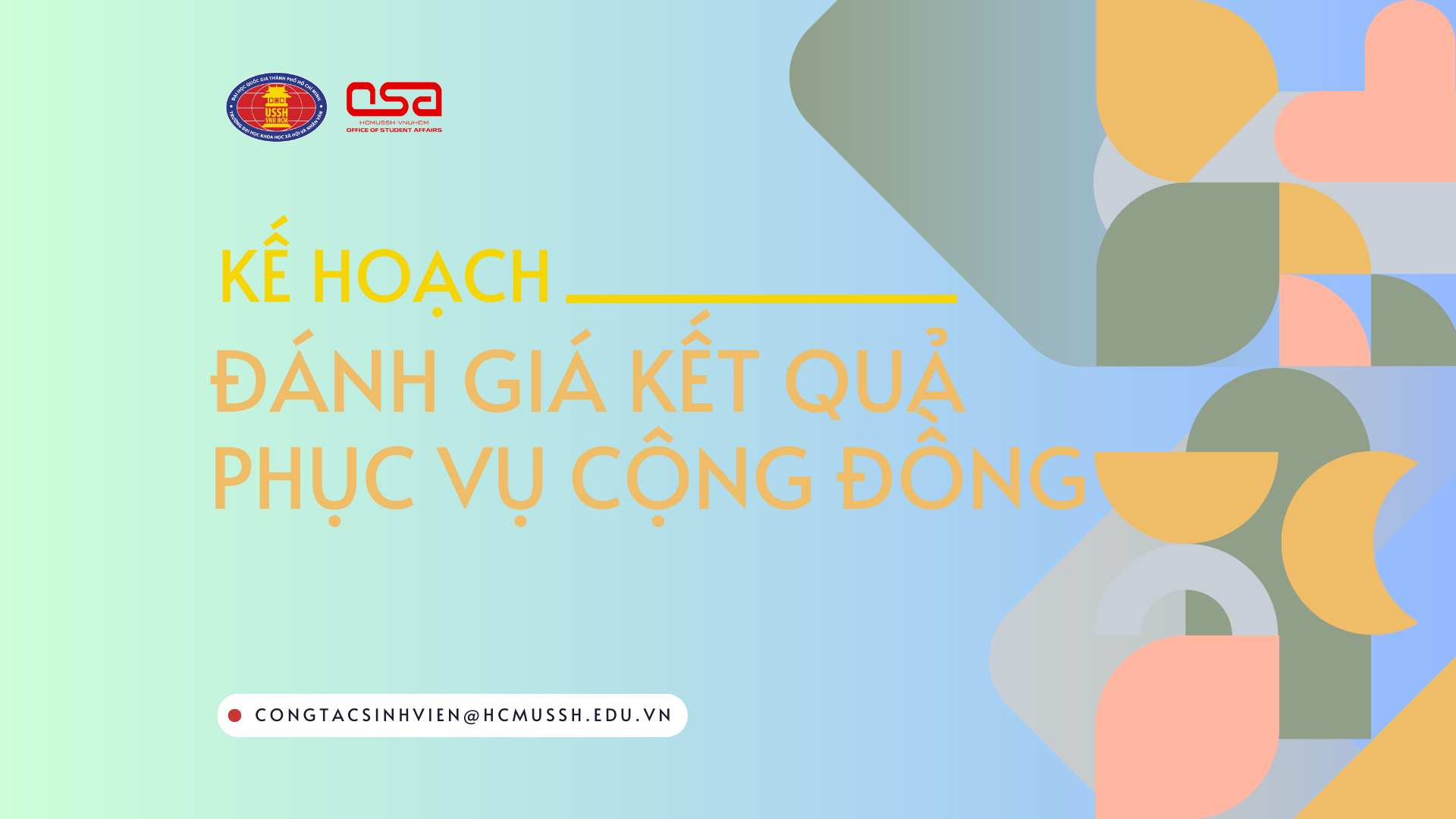 Kế hoạch triển khai đánh giá kết quả tham gia hoạt động phục vụ cộng đồng đối với sinh viên từ khóa tuyển sinh 2024