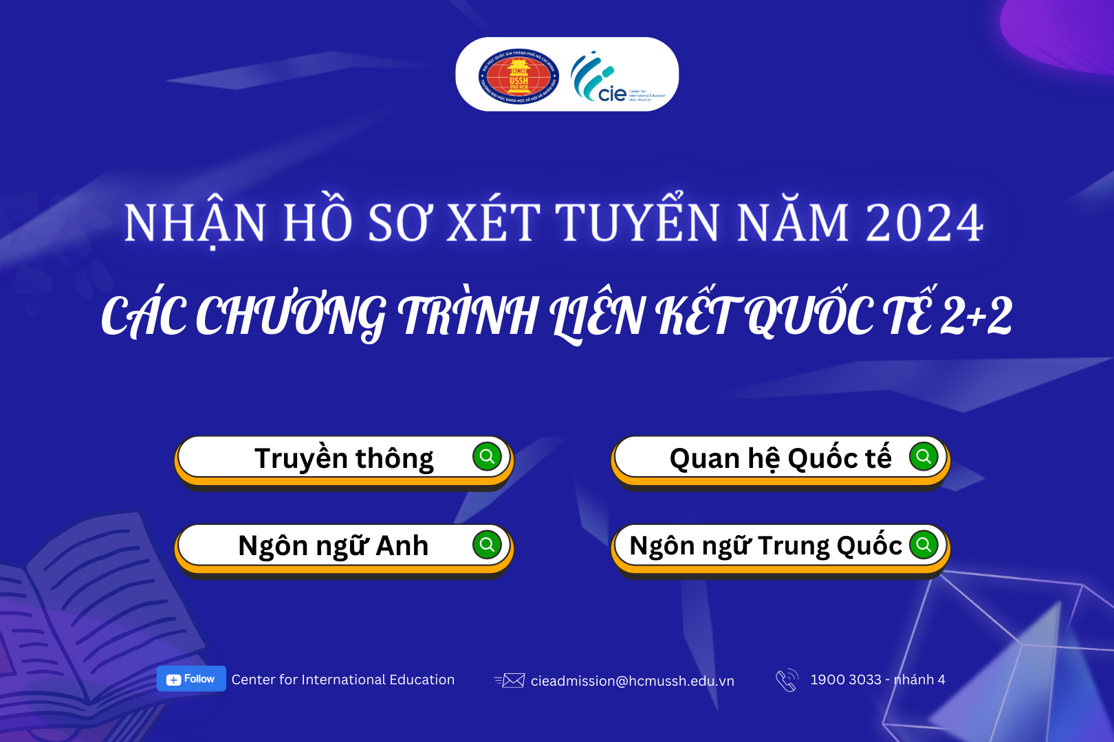 Chính thức nhận hồ sơ xét tuyển chương trình liên kết quốc tế 2+2 năm 2024