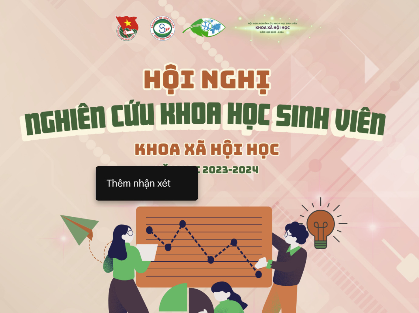 Hội nghị Nghiên cứu khoa học Sinh viên Khoa Xã hội học năm học 2023 - 2024