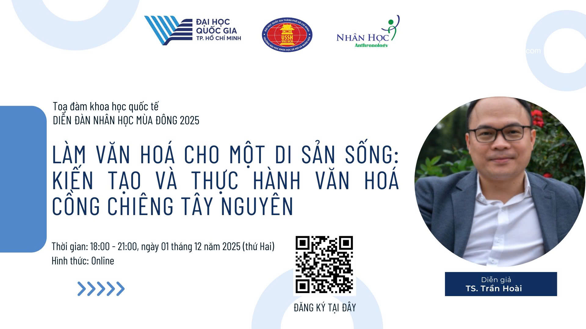 Mời đăng ký tham dự tọa đàm quốc tế – WALS 2025 (buổi 4): Làm văn hóa cho một di sản sống: Kiến tạo và thực hành văn hóa cồng chiêng Tây Nguyên