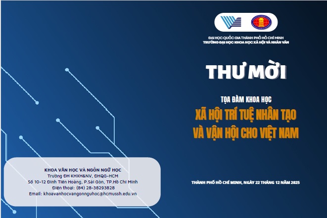 Thư mời: Toạ đàm khoa học Xã hội trí tuệ nhân tạo và vận hội cho Việt Nam