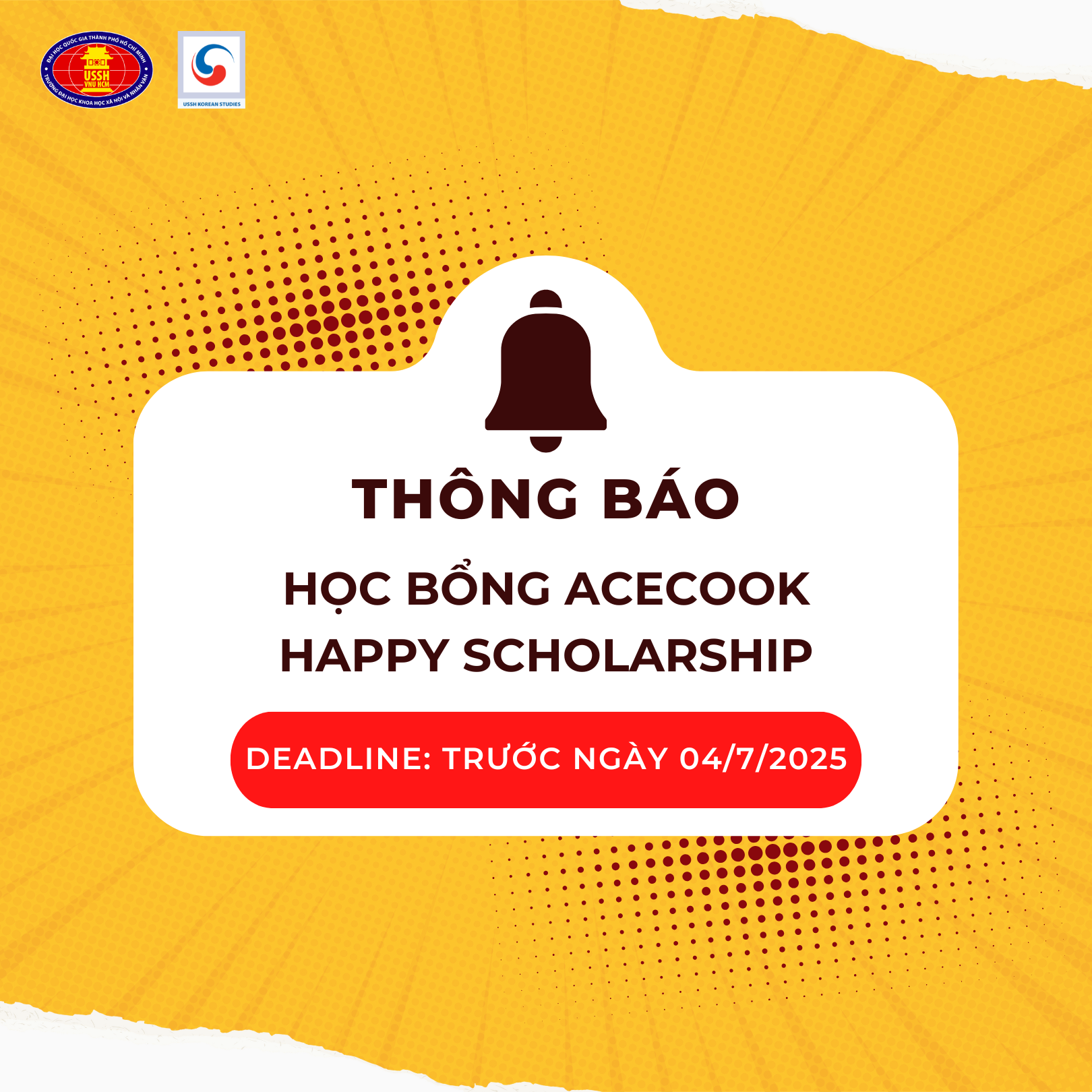 Học bổng Acecook Happy Scholarship năm học 2025-2026