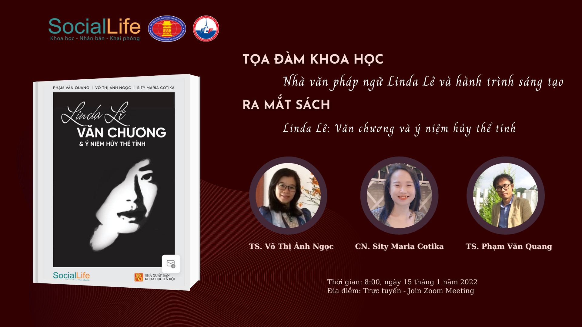 Tọa đàm khoa học : Nhà văn Pháp ngữ Linda Lê và Hành trình sáng tạo