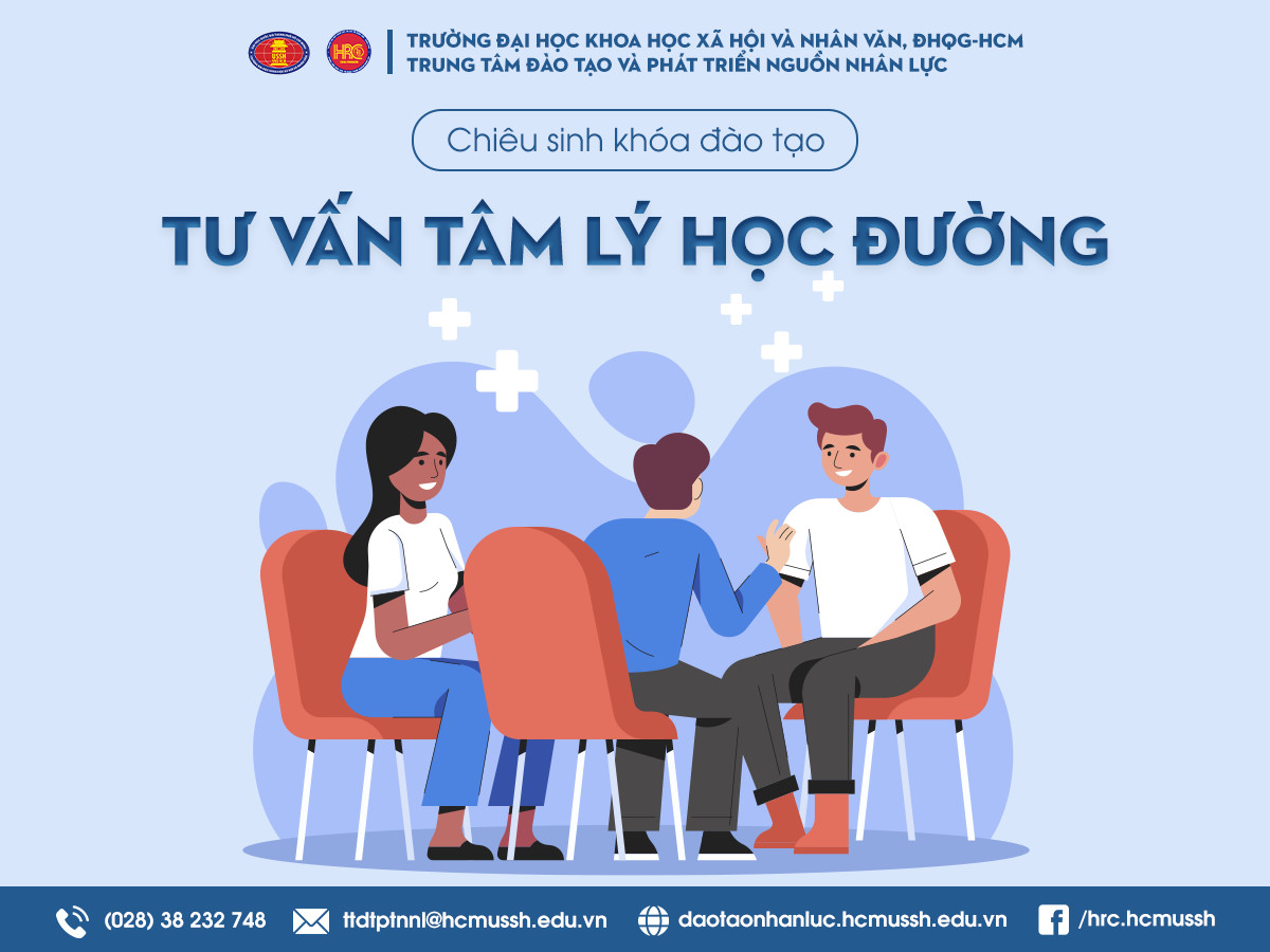 Thông báo chiêu sinh khóa đào tạo nghiệp vụ Tư vấn tâm lý học đường (Khóa 21) - Khai giảng 29/9/2023
