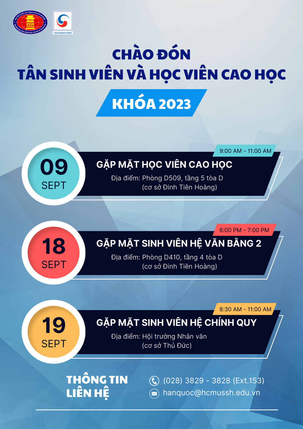 Chương trình chào đón sinh viên và học viên cao học ngành Hàn Quốc học khóa 2023