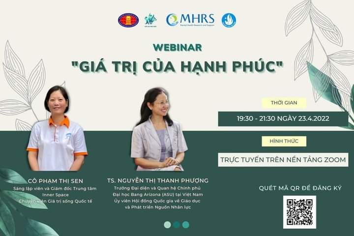 Thông báo mời tham dự Webinar 10: "Giá trị của hạnh phúc"