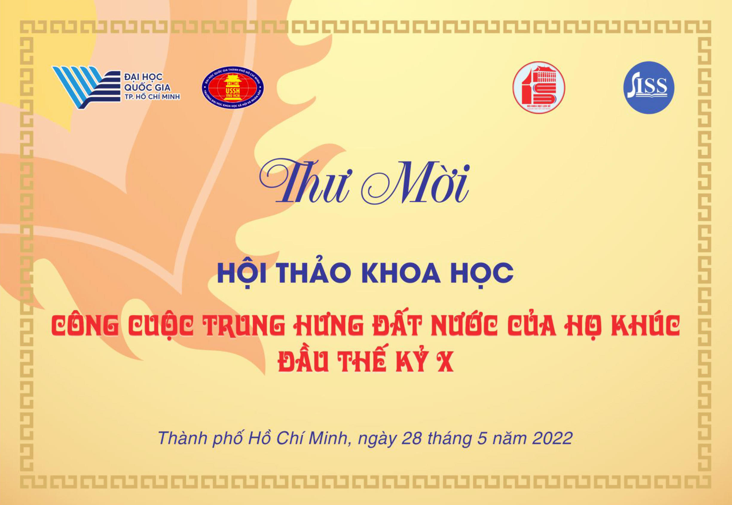 Thông báo mời tham dự Hội thảo “Công cuộc trung hưng đất nước của họ Khúc đầu thế kỷ X”
