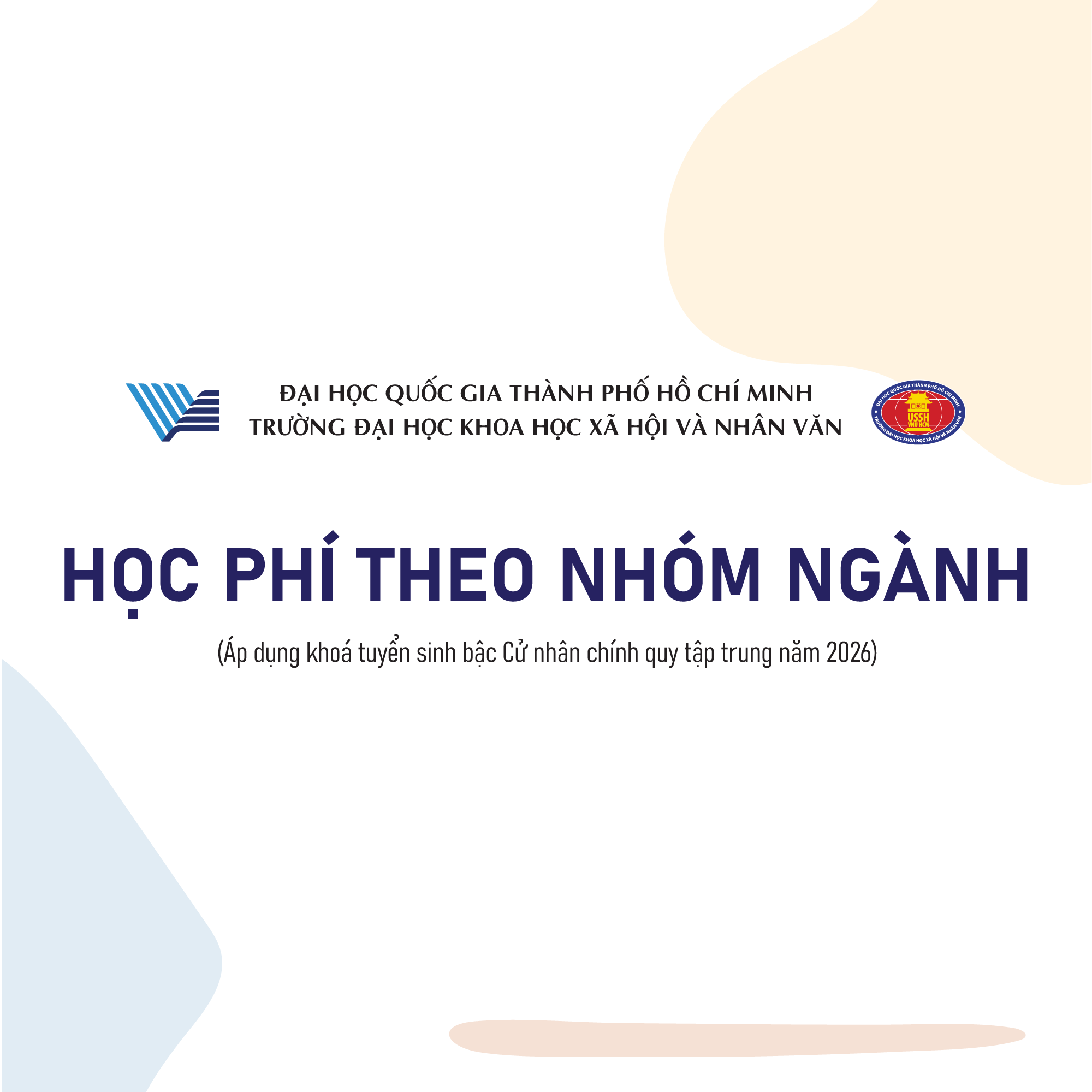 Mức học phí chương trình đào tạo đại học chính quy tập trung khóa tuyển sinh năm học 2026-2027