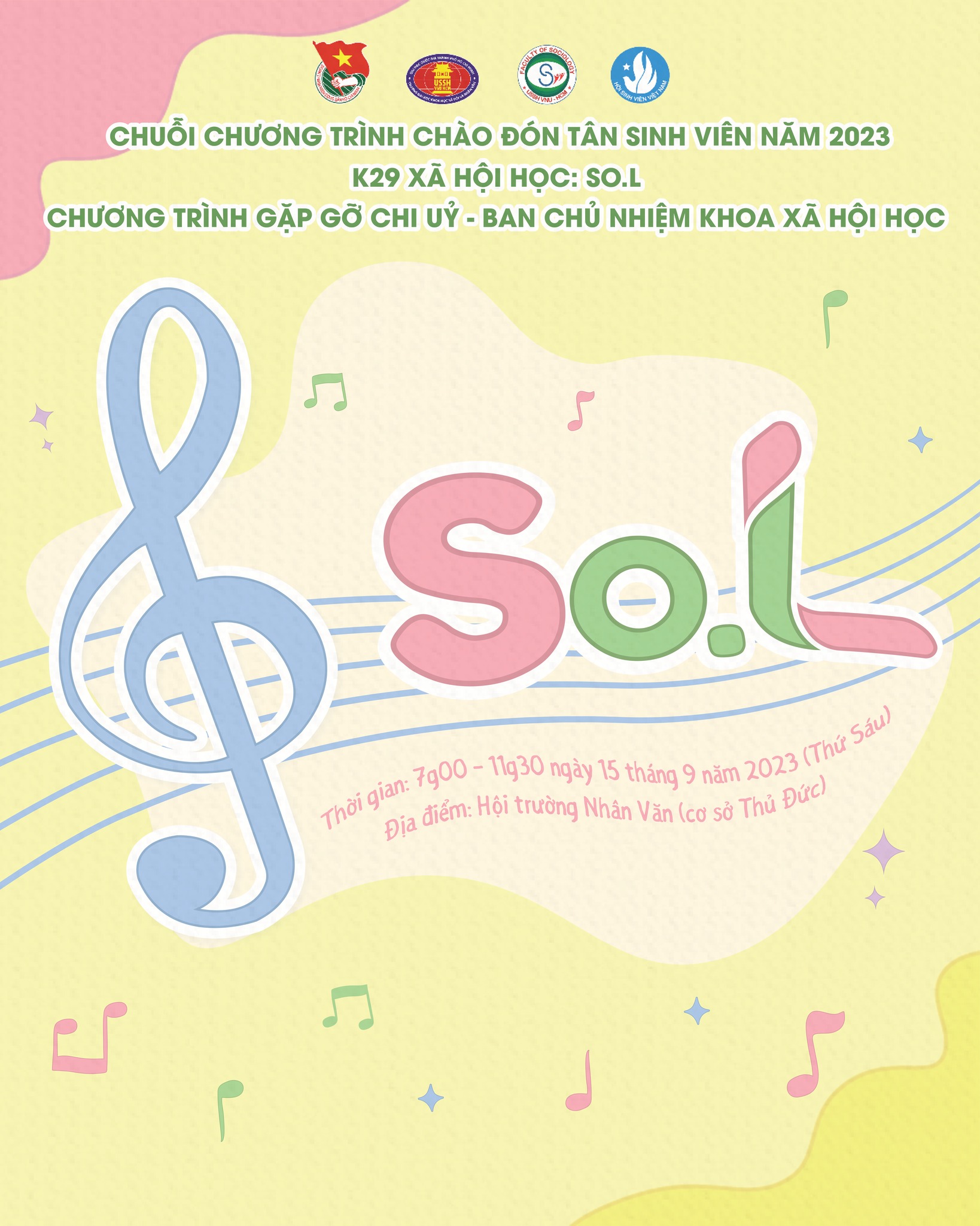 Chương trình gặp gỡ Chi ủy - Ban chủ nhiệm khoa Xã hội học năm 2023 So.l to soul - chào đón út vàng, rộn ràng ngày kết nối