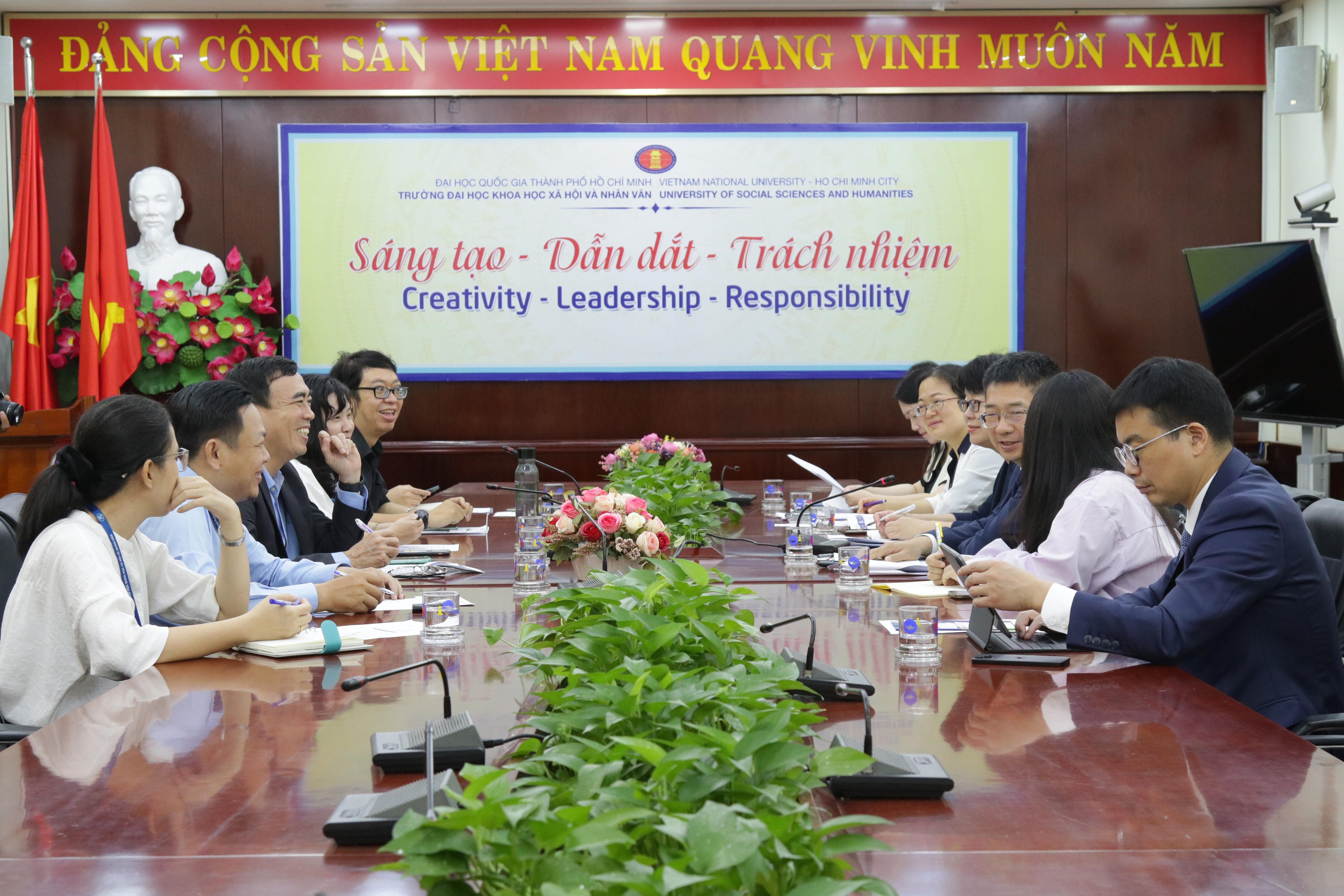 Nhà trường làm việc với Đại học Tài chính và Kinh tế Thượng Hải (Trung Quốc)