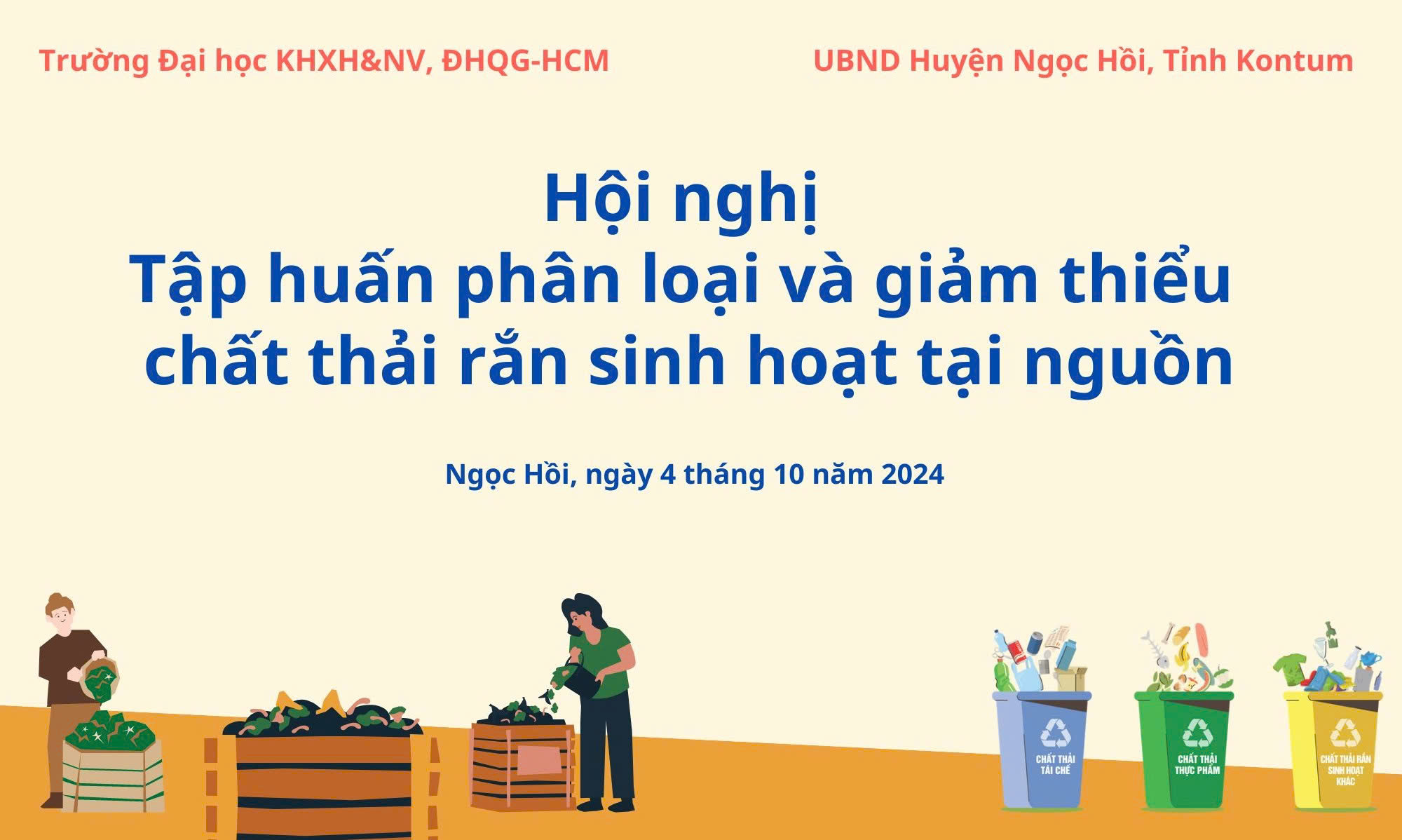 Đồng hành cùng huyện Ngọc Hồi, tỉnh Kon Tum trong công tác phân loại và giảm thiểu chất thải rắn sinh hoạt tại nguồn