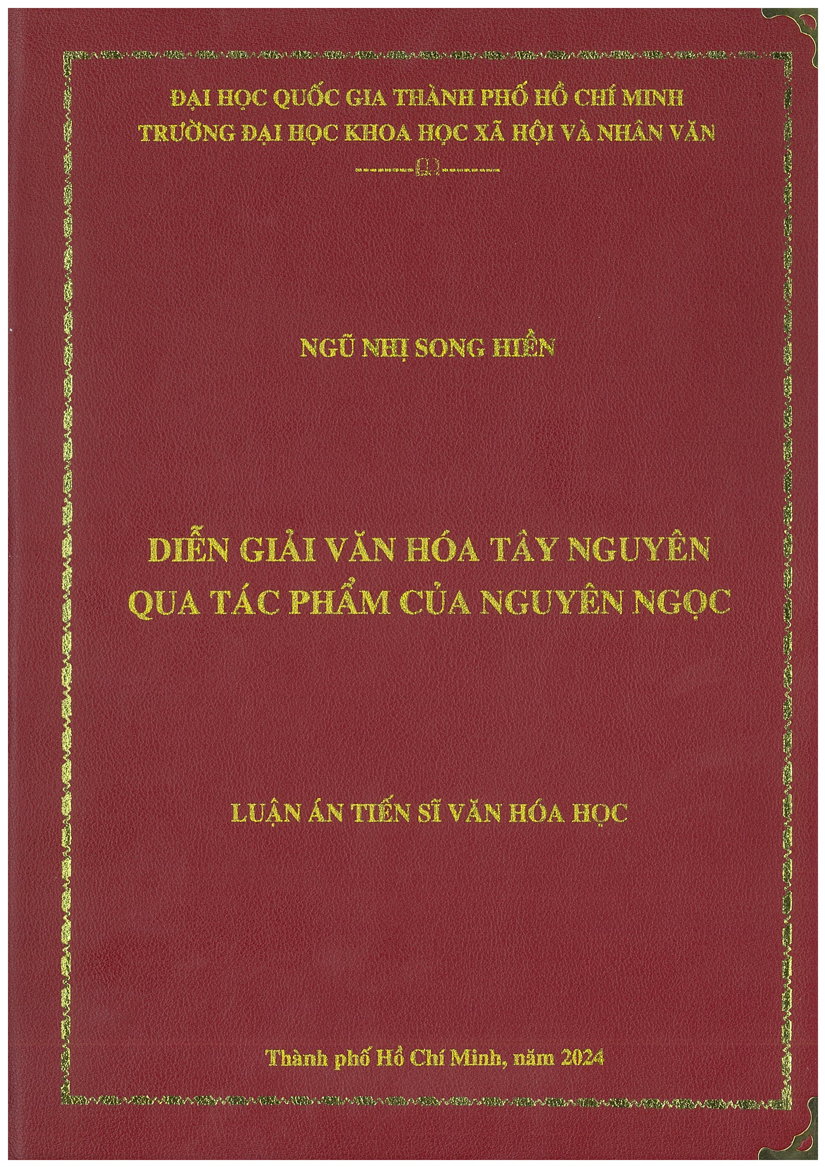 THÔNG TIN LUẬN ÁN CỦA NGHIÊN CỨU SINH NGŨ NHỊ SONG HIỀN