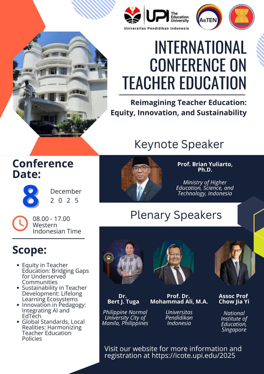Meet the Speakers for International Conference on Teacher Education 2025 in Bandung, Indonesia