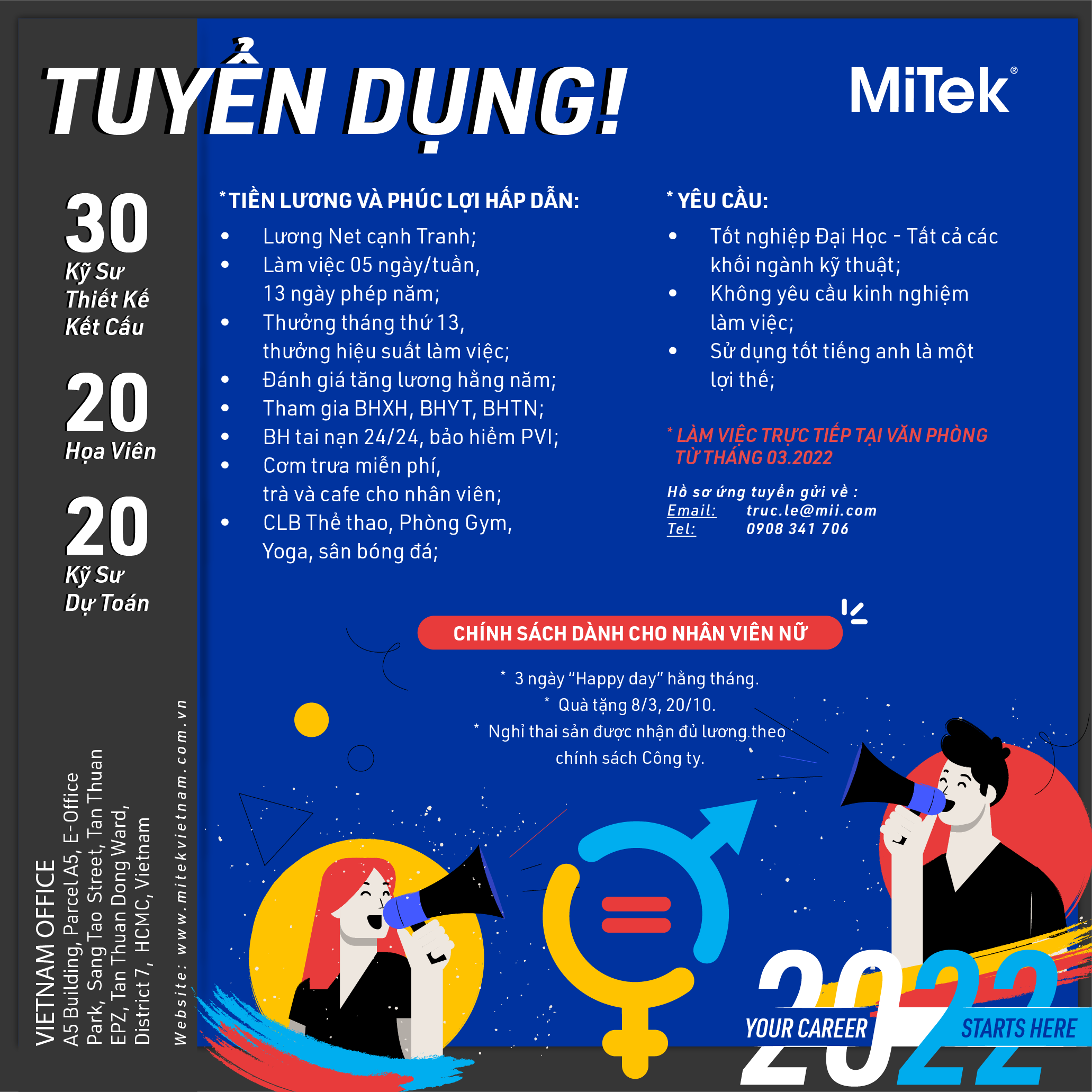Thông báo tuyển dụng Công ty MiTek Việt Nam