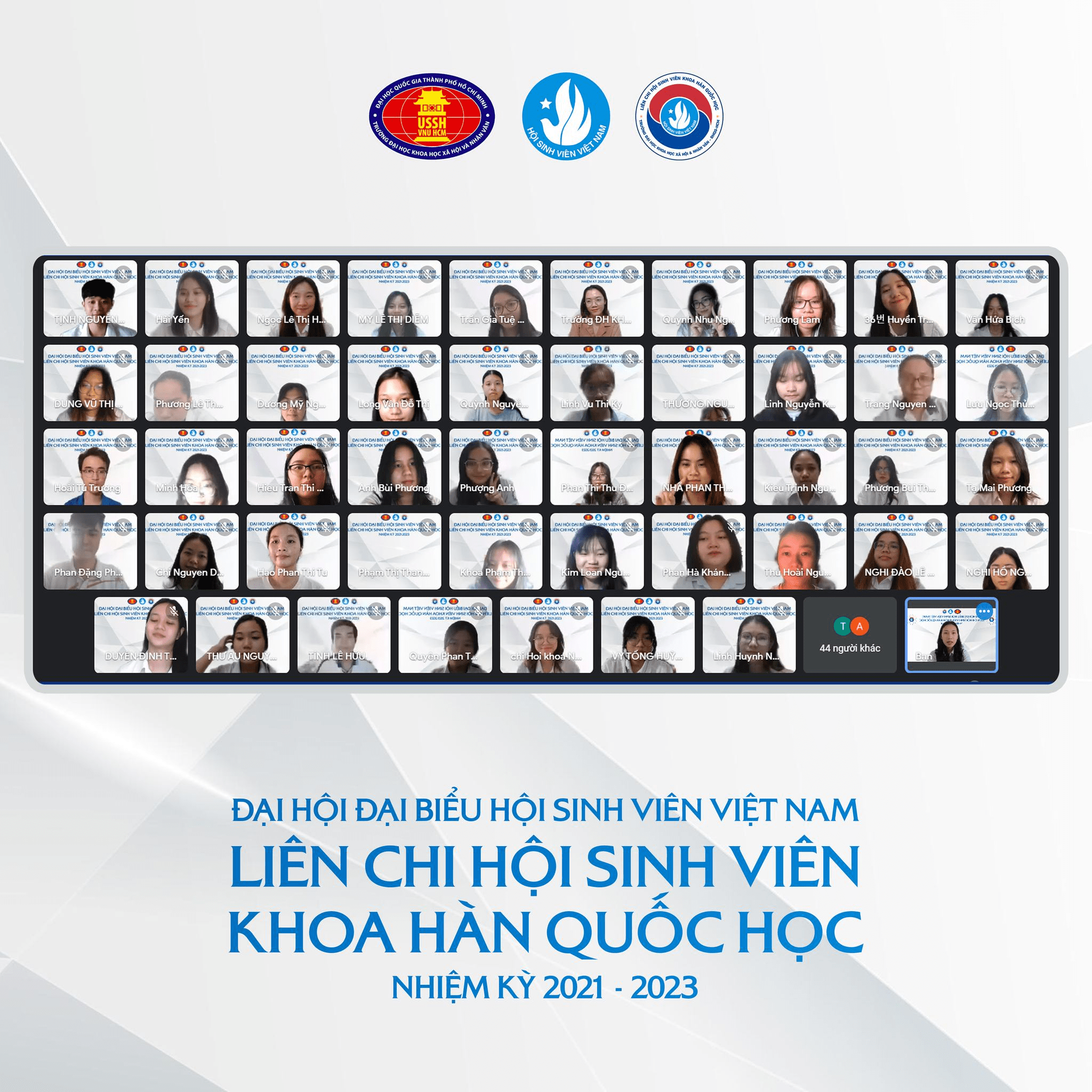 Đại hội Đại biểu Hội Sinh viên Việt Nam, Liên chi Hội Sinh viên khoa Hàn Quốc học nhiệm kỳ 2021-2023
