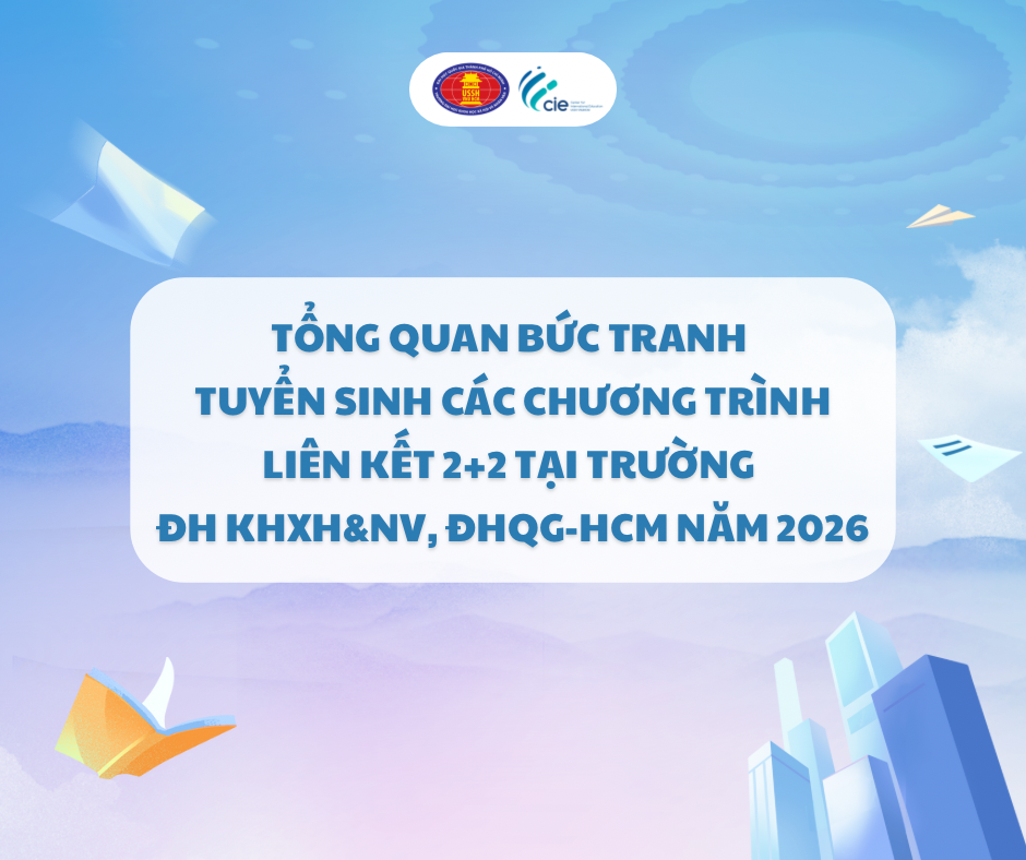 Tổng quan tuyển sinh các chương trình liên kết 2+2 tại Trường ĐH KHXH&NV, ĐHQG-HCM năm 2026