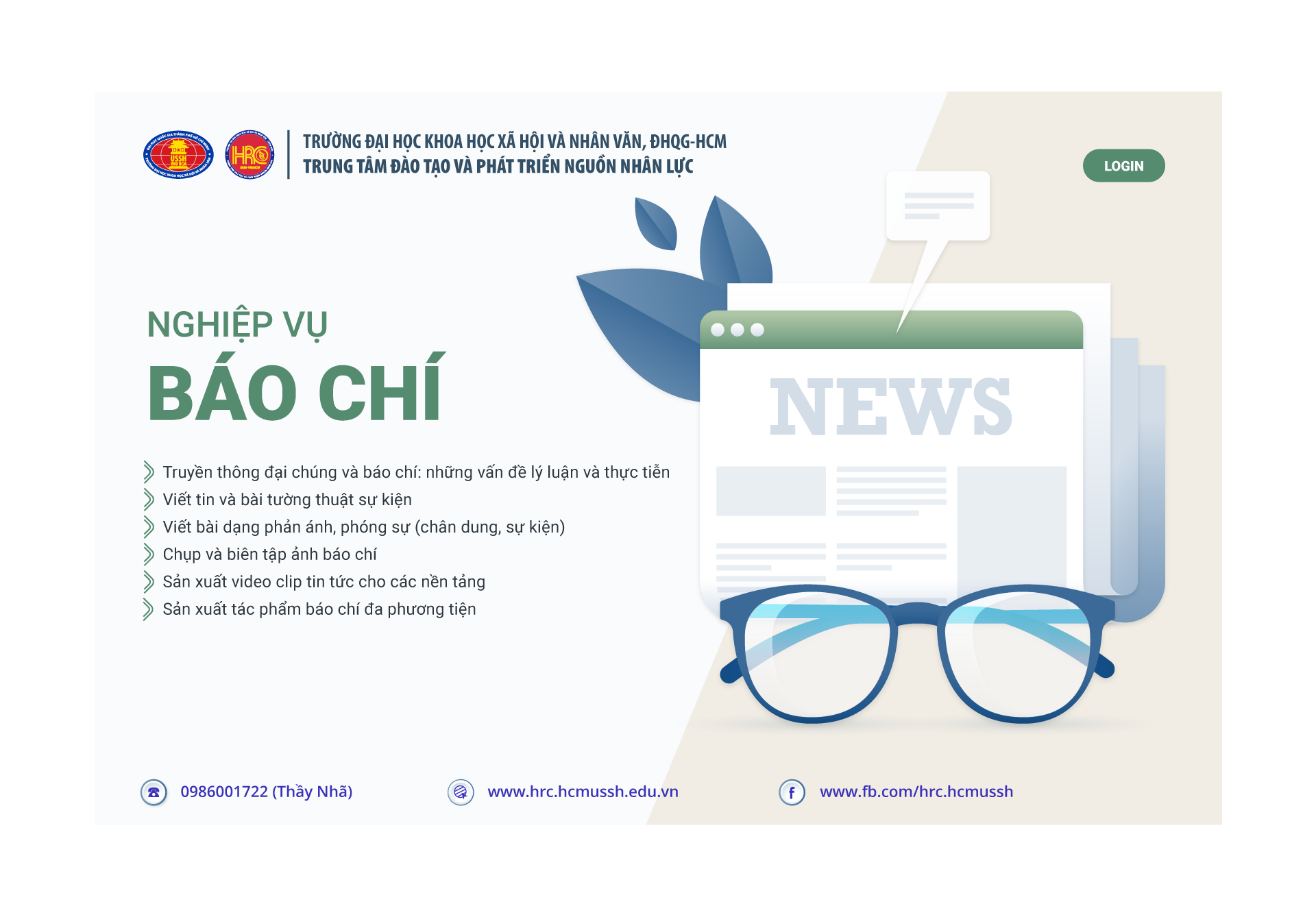 Chiêu sinh khóa đào tạo nghiệp vụ Báo chí (Khóa 5) - Khai giảng 28/8/2022