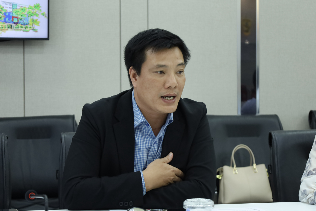 TS. Lưu Văn Quyết chia sẻ về tiềm năng hợp tác giữa hai đơn vị - Ảnh: QUỲNH NHƯ