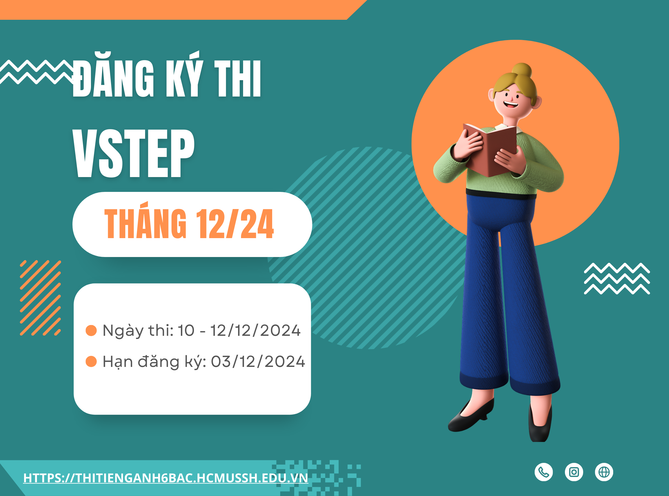 Đăng ký thi tiếng Anh VSTEP Bậc 3-5 tháng 12/2024