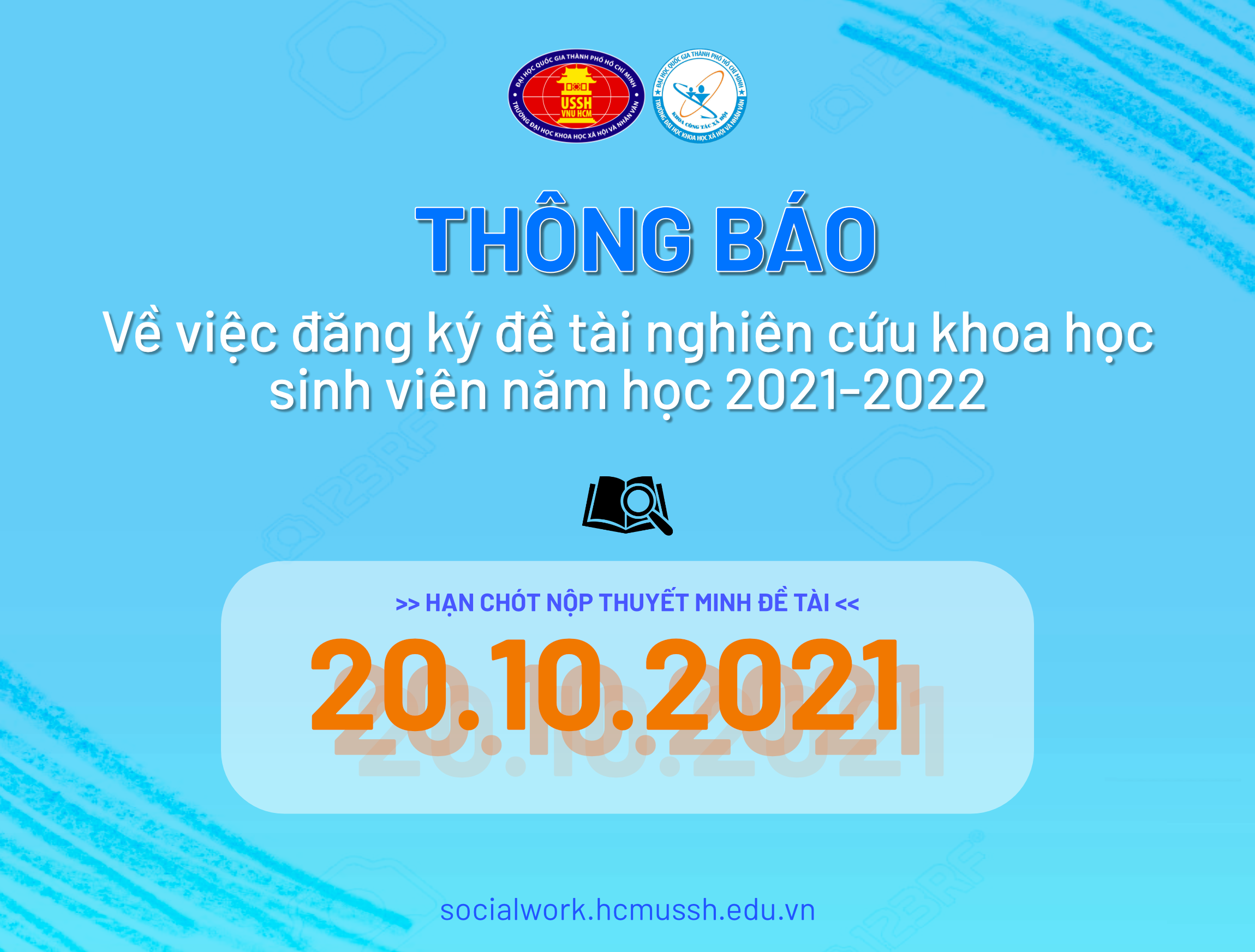 Thông báo về việc đăng ký đề tài nghiên cứu khoa học sinh viên năm học 2021-2022