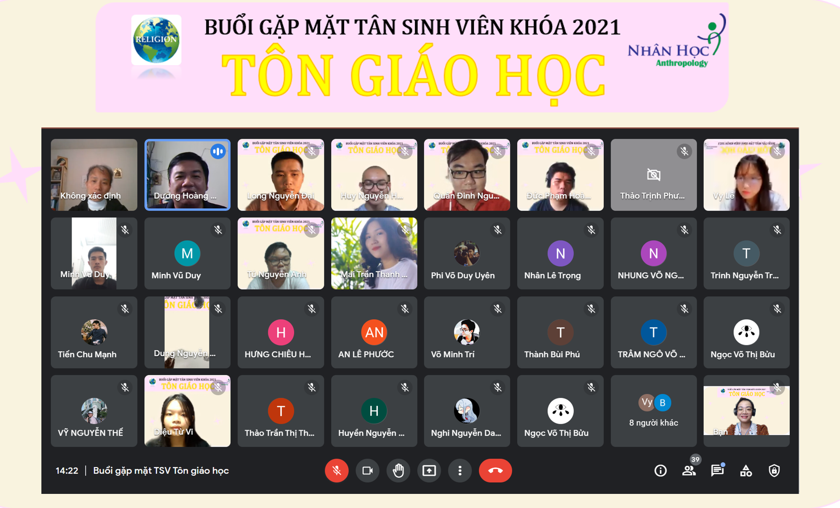 Bộ môn Nhân học Tôn giáo giao lưu cùng Tân sinh viên Tôn giáo học khóa 2021