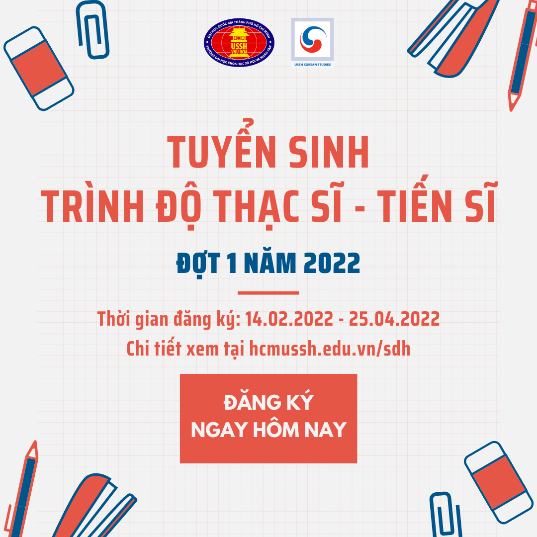 Tuyển sinh trình độ Thạc sĩ và Tiến sĩ đợt 1 năm 2022