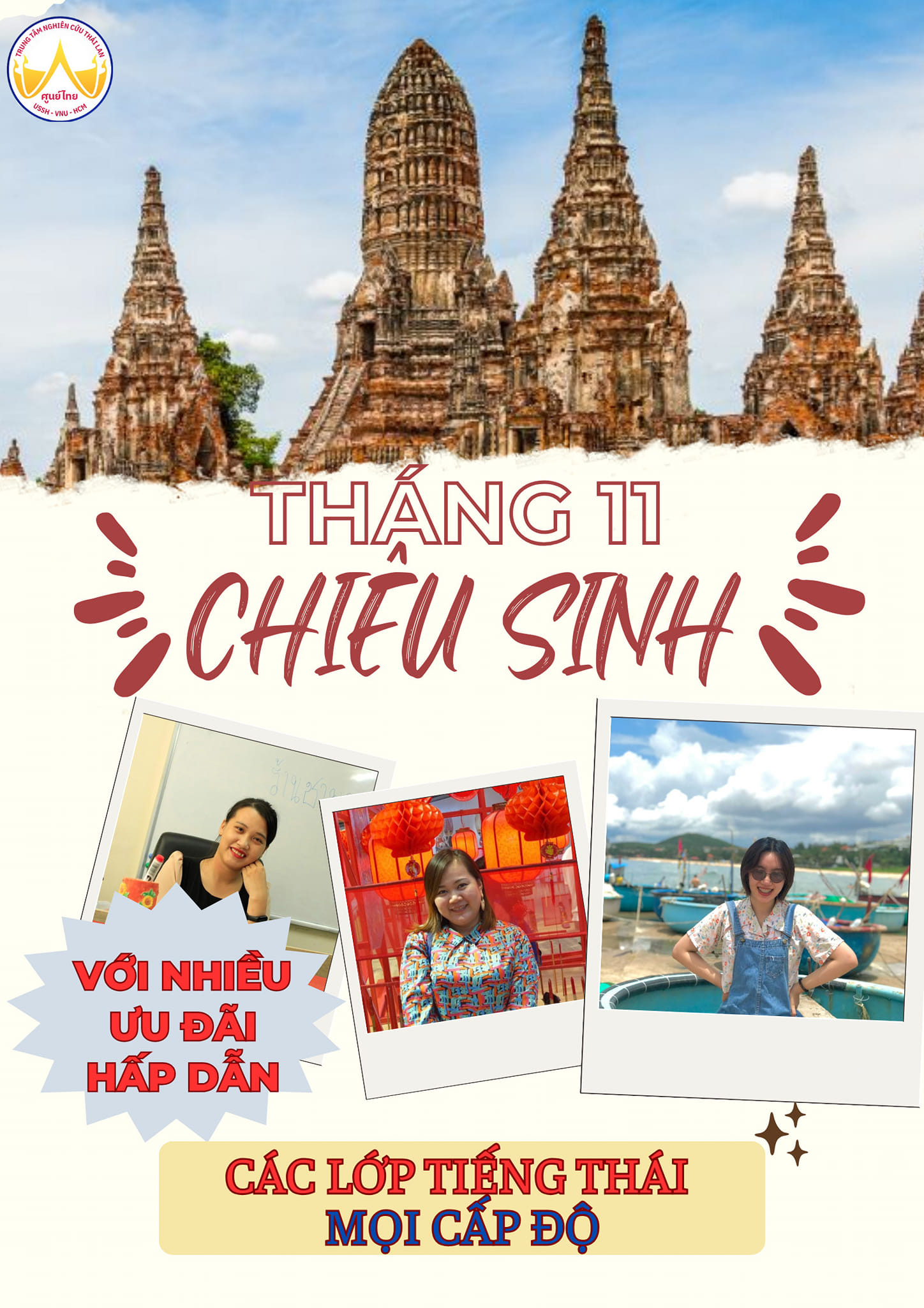 Chiêu sinh lớp tiếng Thái Offline & Online tháng 11/2023