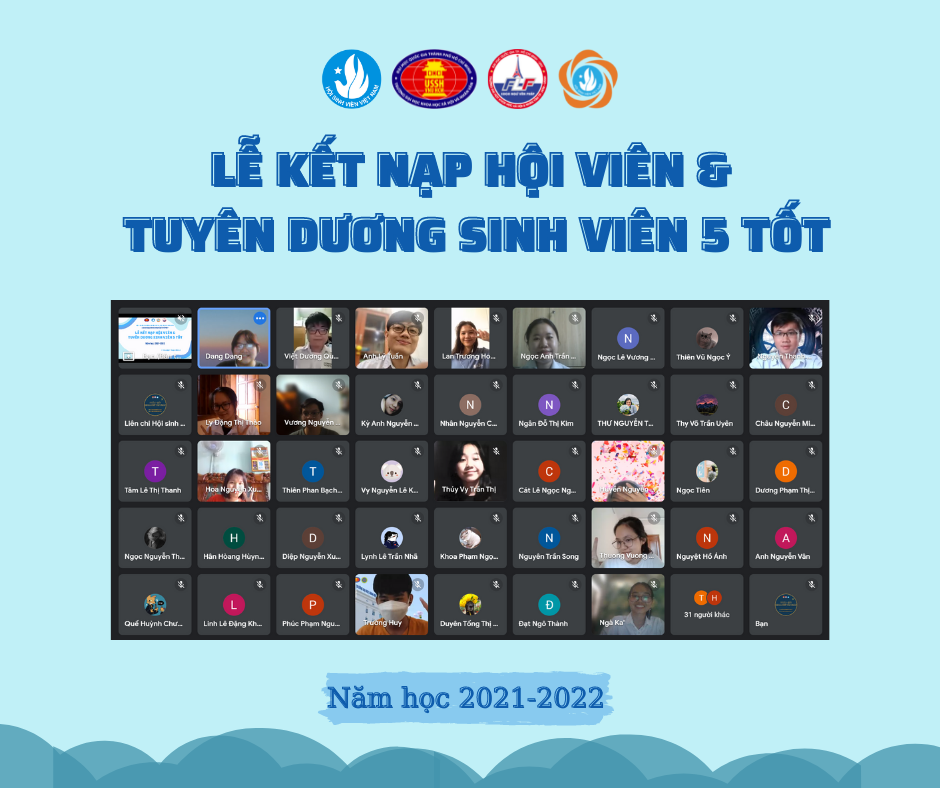 Lễ kết nạp hội viên & Tuyên dương sinh viên 5 tốt cấp liên chi hội năm 2021