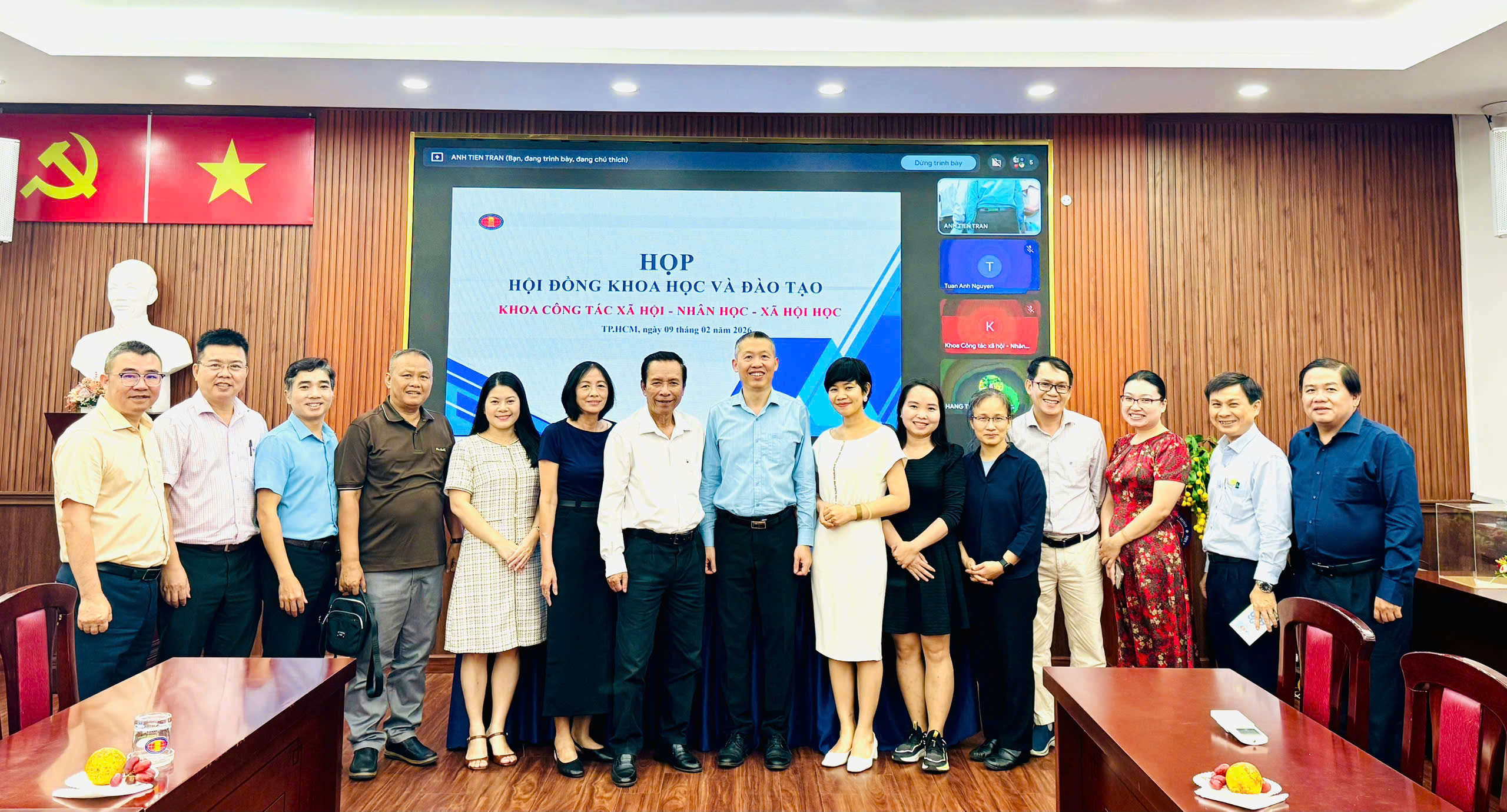 HỘI ĐỒNG KHOA HỌC VÀ ĐÀO TẠO KHOA CÔNG TÁC XÃ HỘI – NHÂN HỌC – XÃ HỘI HỌC PHIÊN HỌP LẦN THỨ I NĂM 2026
