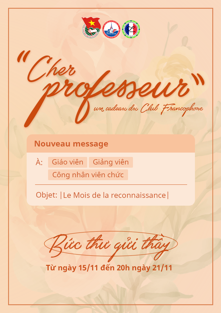 Cuộc thi « Cher professeur » - « Bức thư gủi thầy »
