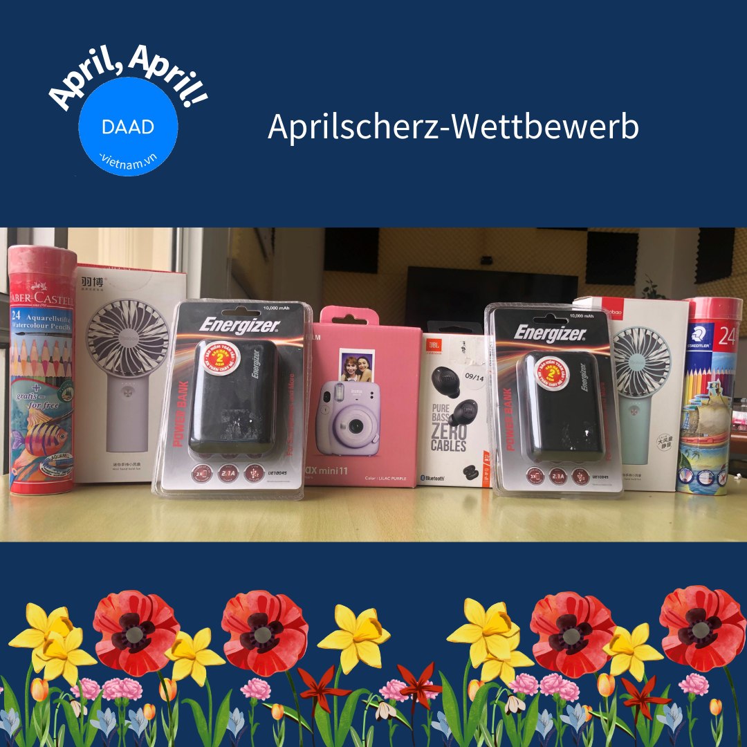 Foto- und Videowettbewerb zum Thema "mein Aprilscherz!" für Deutschlernende mit attraktiven Preisen