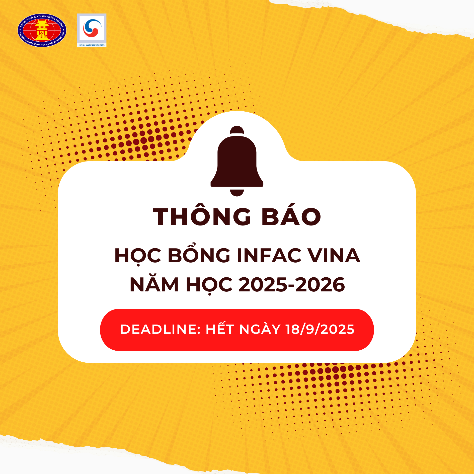 Học bổng Infac VINA năm học 2025-2026
