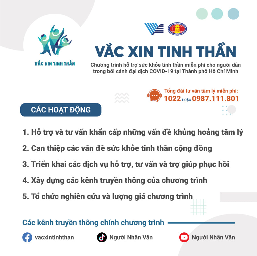 VXTT - KHỞI ĐỘNG CHƯƠNG TRÌNH "VẮC XIN TINH THẦN" ĐỒNG HÀNH CÙNG NGƯỜI DÂN TP. HỒ CHÍ MINH!