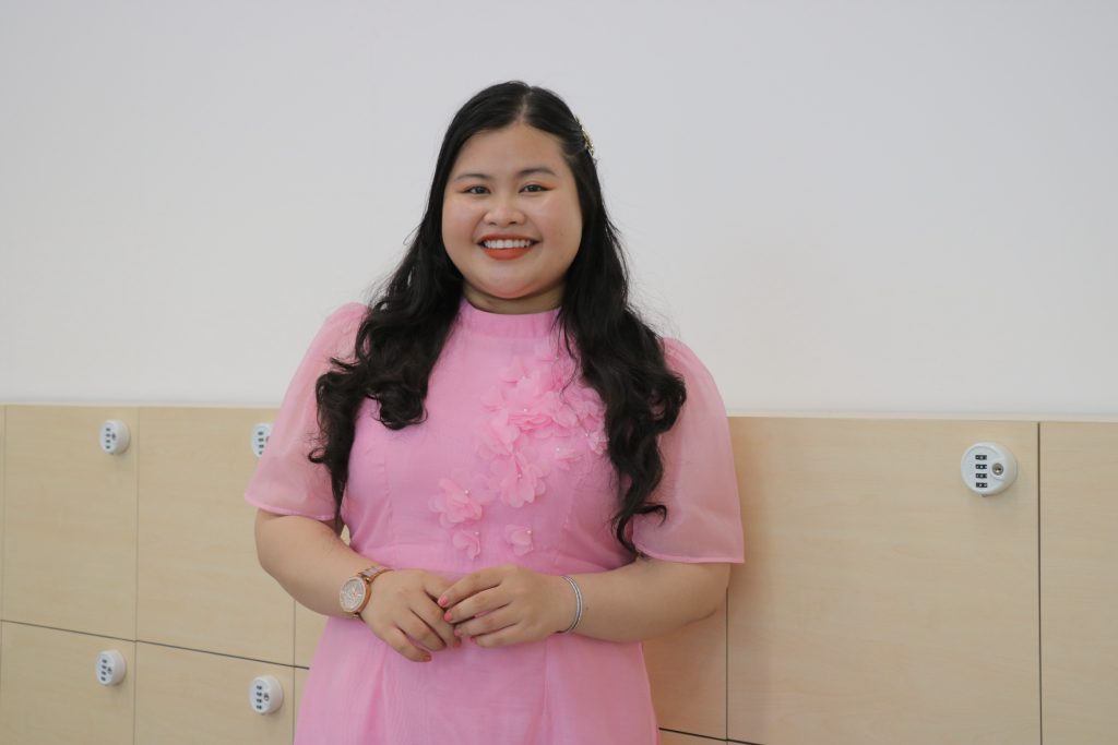 Bạn Nguyễn Hương Duyên -  tham gia cuộc thi với dự án "LoveLadies - Vì em là người xứng đáng" - Ảnh: Ngọc Huyền