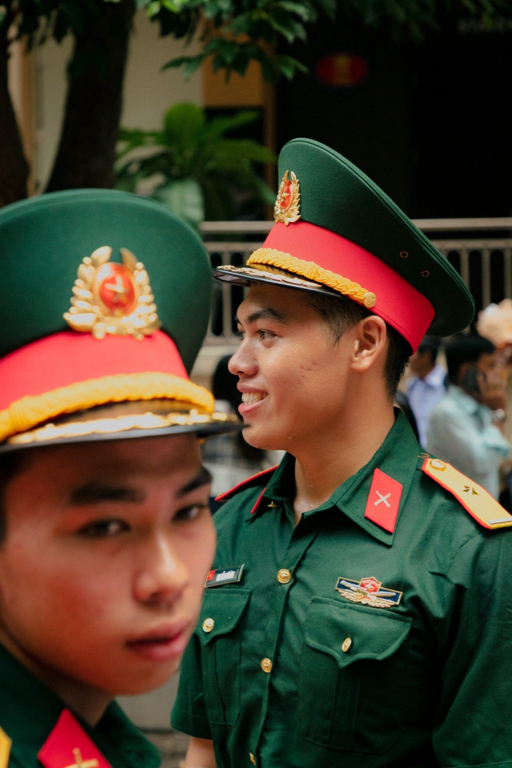 Chí Bình cho biết, năm học 2023-2024 là năm đầu tiên Trường ĐH KHXH&NV đưa sinh viên đi đào tạo sĩ quan dự bị - Ảnh: Lý Nguyên