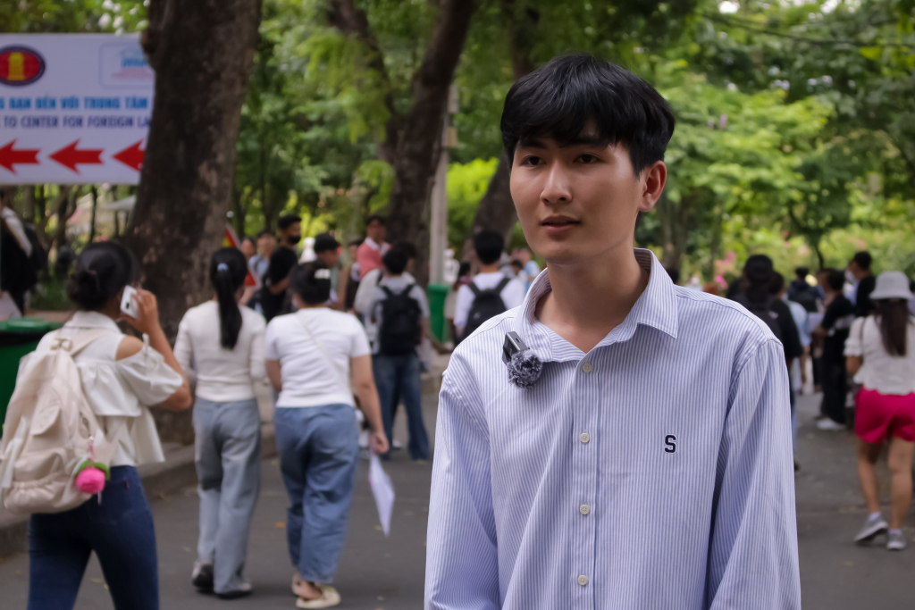 Bạn Nguyễn Hoàng Đạt có nguyện vọng vào ngành Ngôn Ngữ Anh, Trường ĐH KHXH&NV, ĐHQG-HCM - Ảnh: NGHI CHÂU