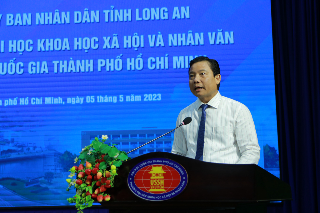 Ông Phạm Tấn Hòa khẳng định vai trò của cả hai đơn vị trong việc phát triển kinh tế - xã hội - Ảnh: Phạm Trí