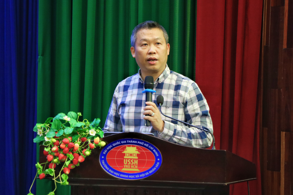 TS. Trần Anh Tiến nhấn mạnh vai trò quan trọng của công tác nghiên cứu và công bố khoa học - Ảnh: Trịnh Minh Phương