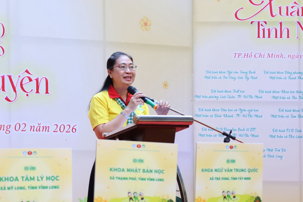 PGS.TS Lê Thị Ngọc Điệp phát biểu động viên, ghi nhận tinh thần xung kích của chiến sĩ Xuân Tình nguyện 2026. - ẢNH: QUỲNH NHƯ